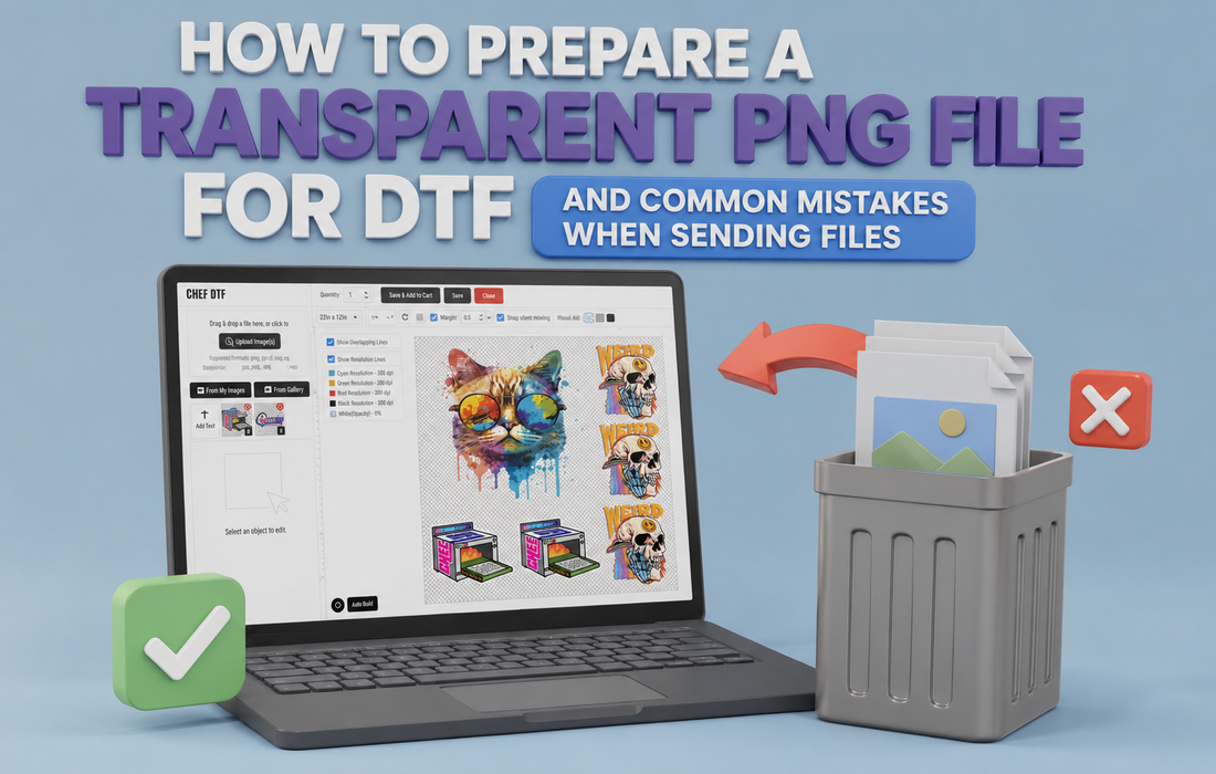 How to prepare a transparent PNG file for DTF: common mistakes when sending files