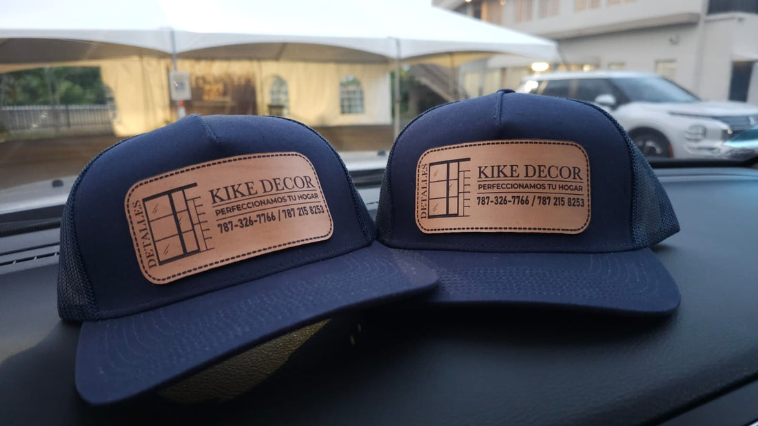 Custom Hats with Engraved Leather Patches