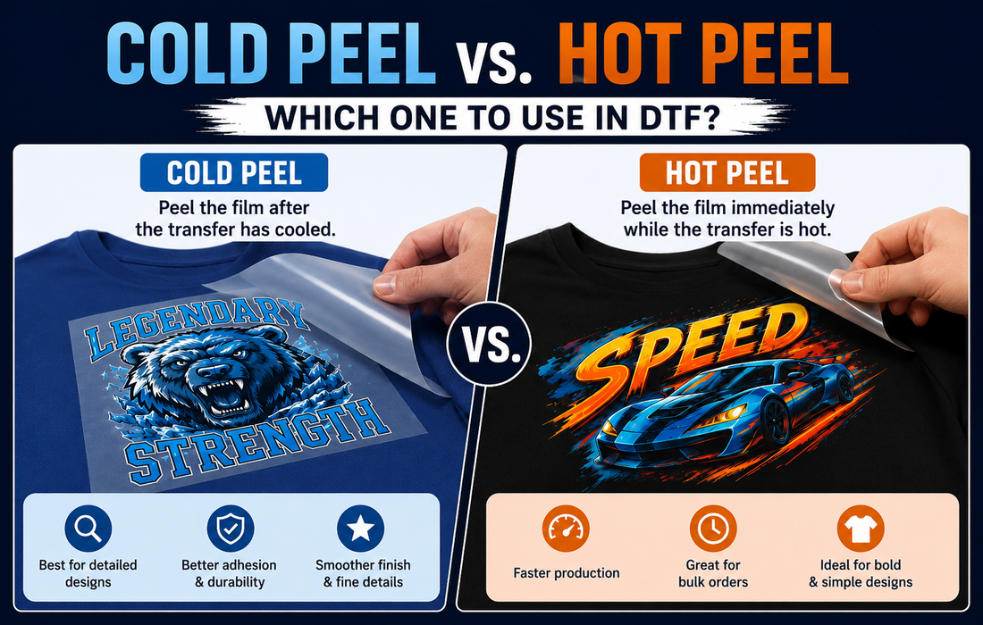 Cold peel vs. hot peel: which one to use in DTF