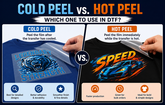 Cold peel vs. hot peel: which one to use in DTF