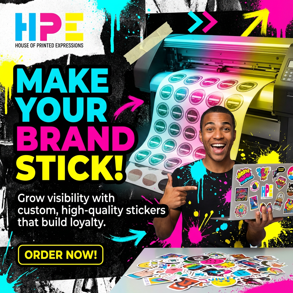 Custom Vinyl Stickers – Full-Color, Water-Resistant